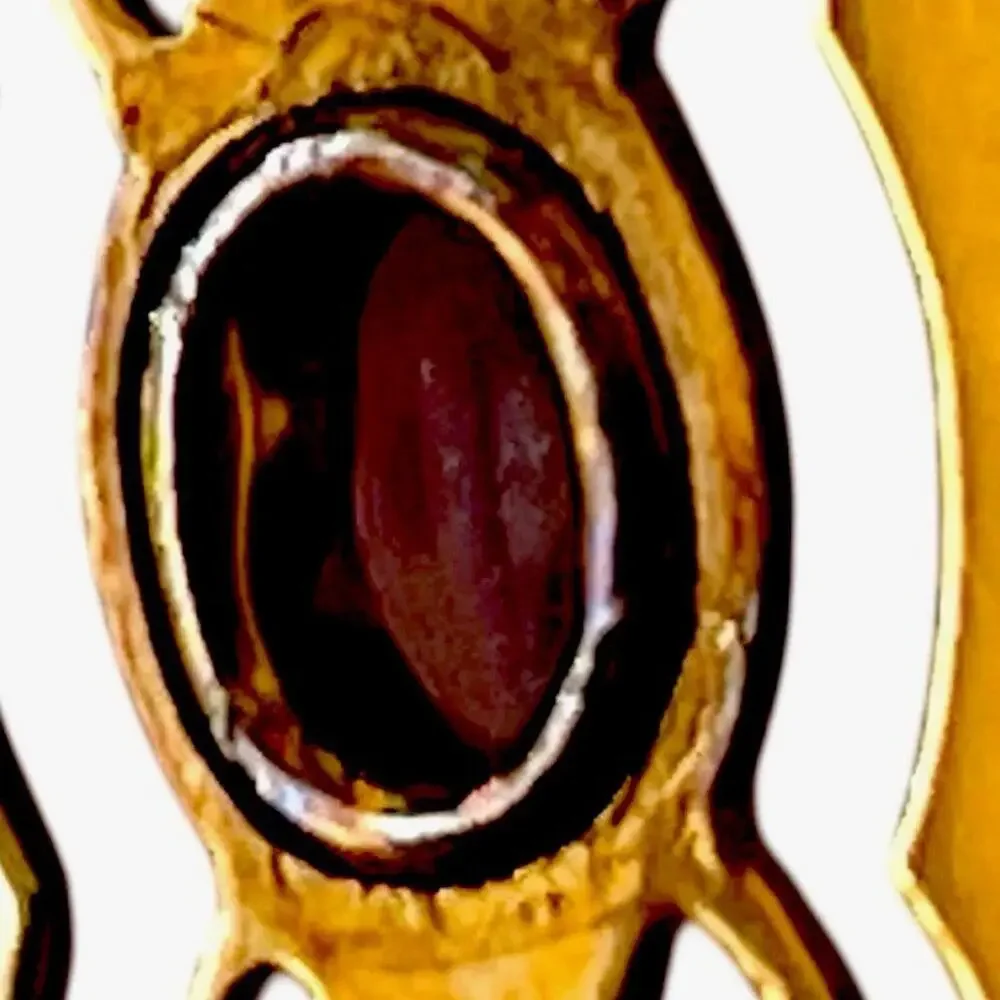 Antique Art Deco 14K 1/20 GF Ornate Mini Bar Brooch Pin+ Paste Amethyst 1.5x.5 - Picture 9 of 9